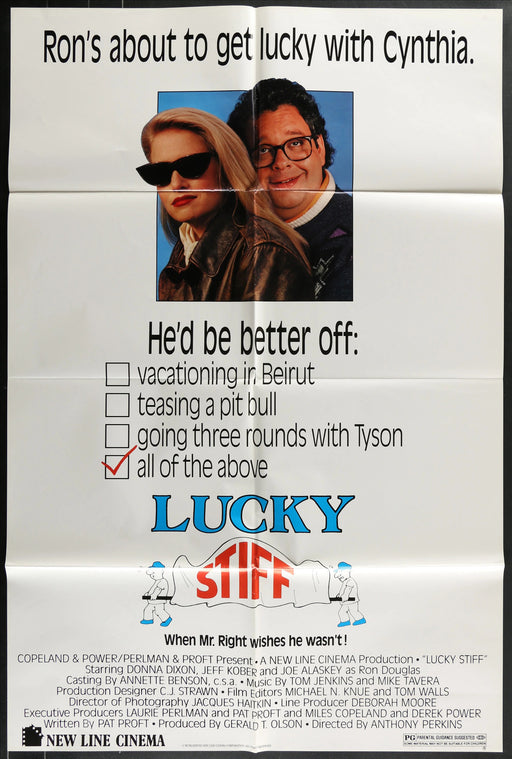 Lucky Stiff (1988) Original Movie Poster Folded 27x41