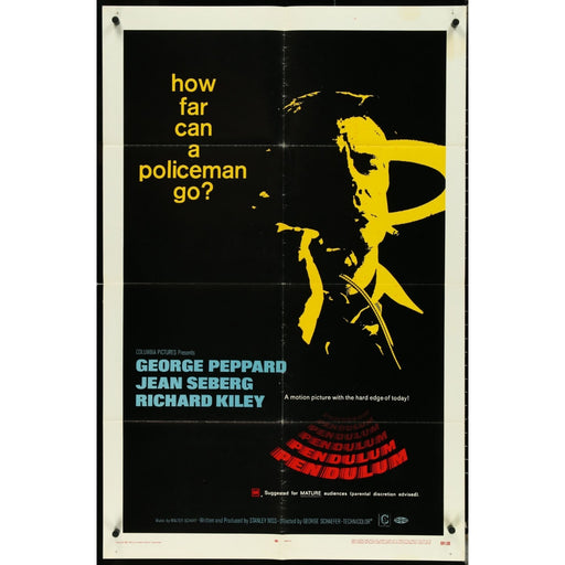 Pendulum (1969) Original Movie Poster One-Sheet 27x41 George Peppard EM1A1