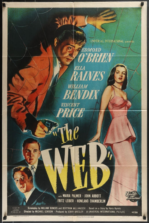 The Web (1947) Original Folded Movie Poster 27x41