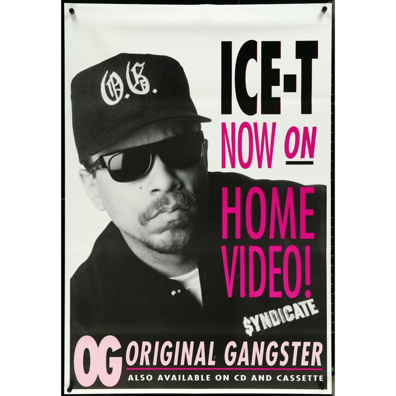 Ice-T OG Original Gangster Authentic 1991 Hype Poster CD Cassette Video Release