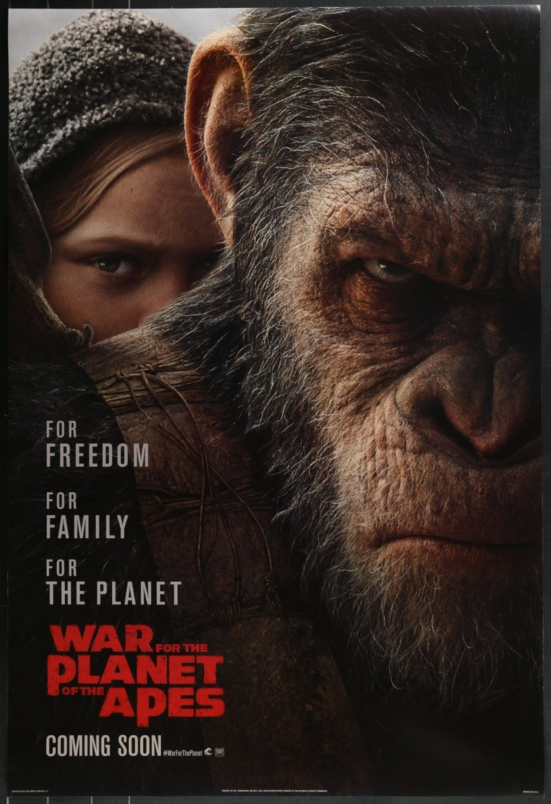 War for the Planet of the Apes (2017) Original DS Movie Poster Rolled 27x40