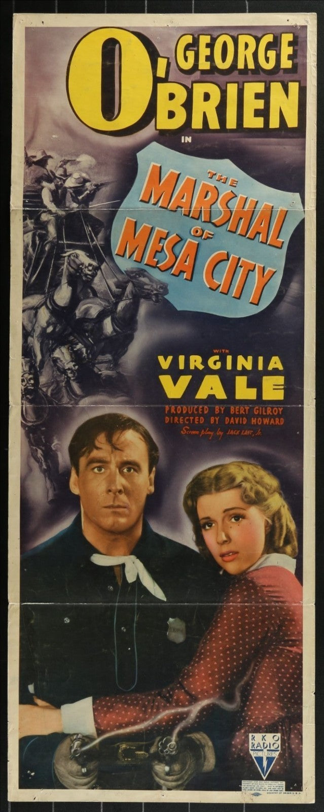 The Marshal of Mesa City (1939) Original Inserts Movie Poster 14x36