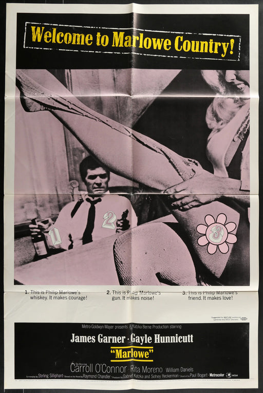 Marlowe (1969) Original Movie Poster Folded 27x41