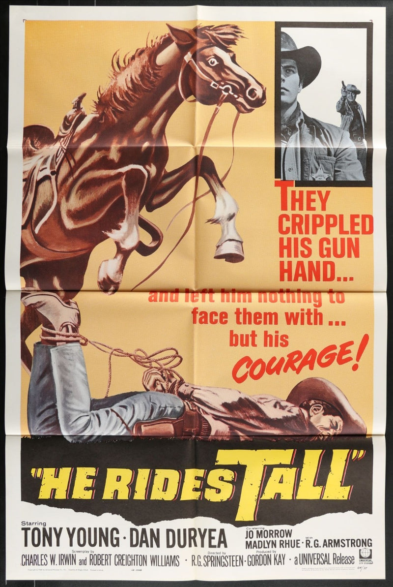 He Rides Tall (1964) Original Movie Poster Folded 27x41