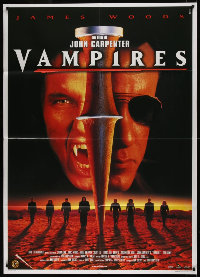 Vampires (1998) Original Italian 1P Movie Poster Folded 39x55