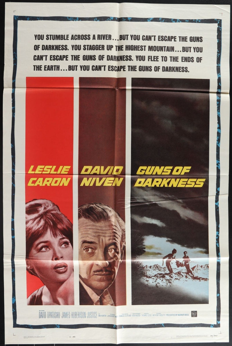 Guns of Darkness (1962) Original Movie Poster Folded 27x41