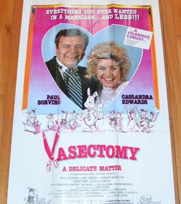 Vasectomy: A Delicate Matter (1988) Original Movie Poster Folded 27x41