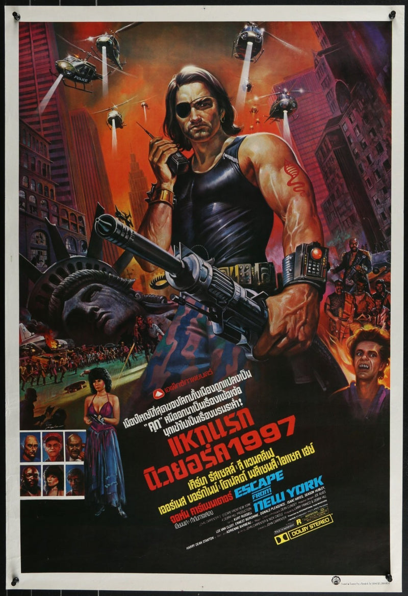 Escape from New York (1981) Original Rolled Thai Movie Poster 38x26