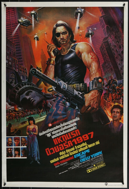Escape from New York (1981) Original Rolled Thai Movie Poster 38x26