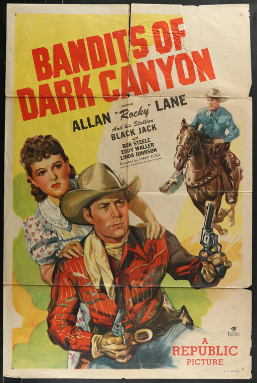 Bandits of Dark Canyon (1947) Original Movie Poster Folded 27x41