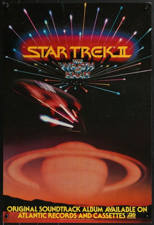 STAR TREK II: The Wrath of Khan (1982) Original Music Poster 17 1/2x26