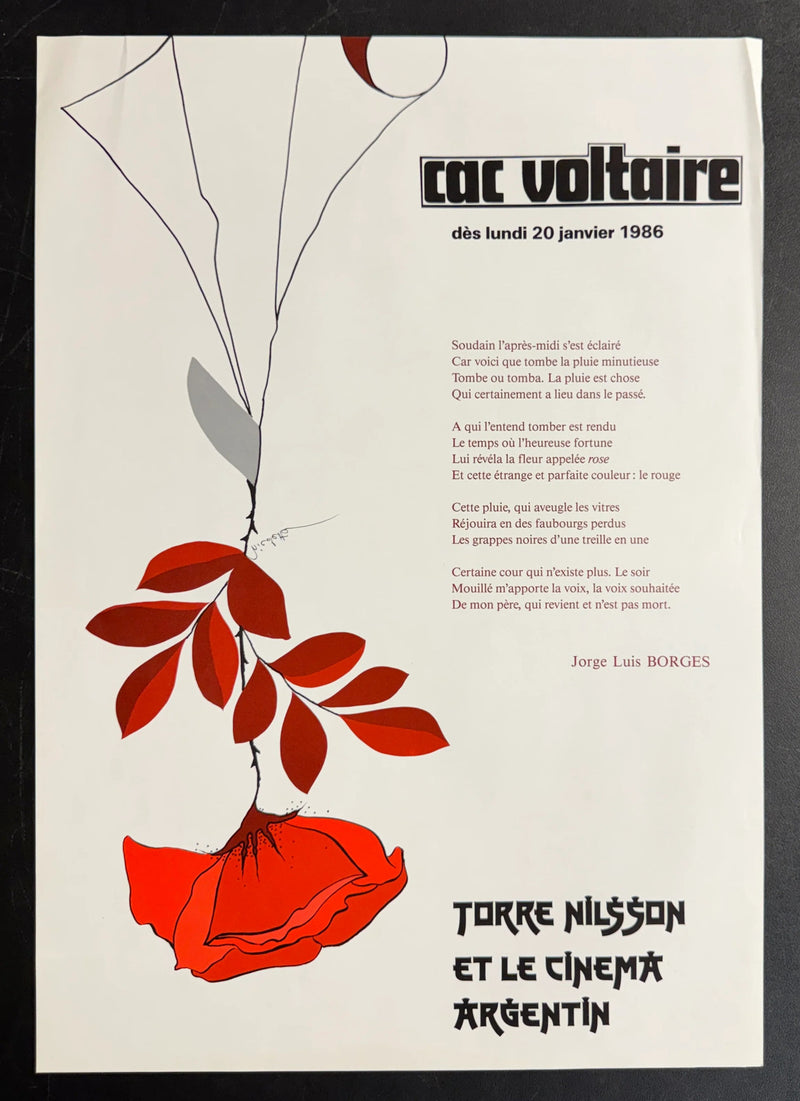 Torre Nilsson et le Cinéma Argentin (1986) CAC Voltaire Poster Rolled 16x23