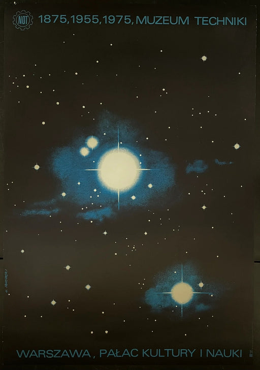 Muzeum Techniki Warszawa (1975) Original Polish Exhibition Poster 27x38