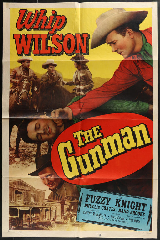 The Gunman (1952) Original Western Movie Poster Folded 27x41