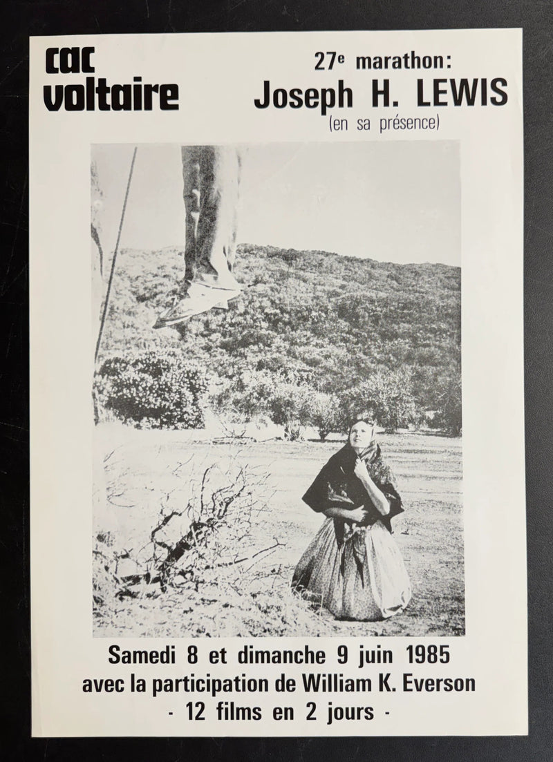 CAC Voltaire – Joseph H. Lewis (1985) French Poster Rolled 16x23