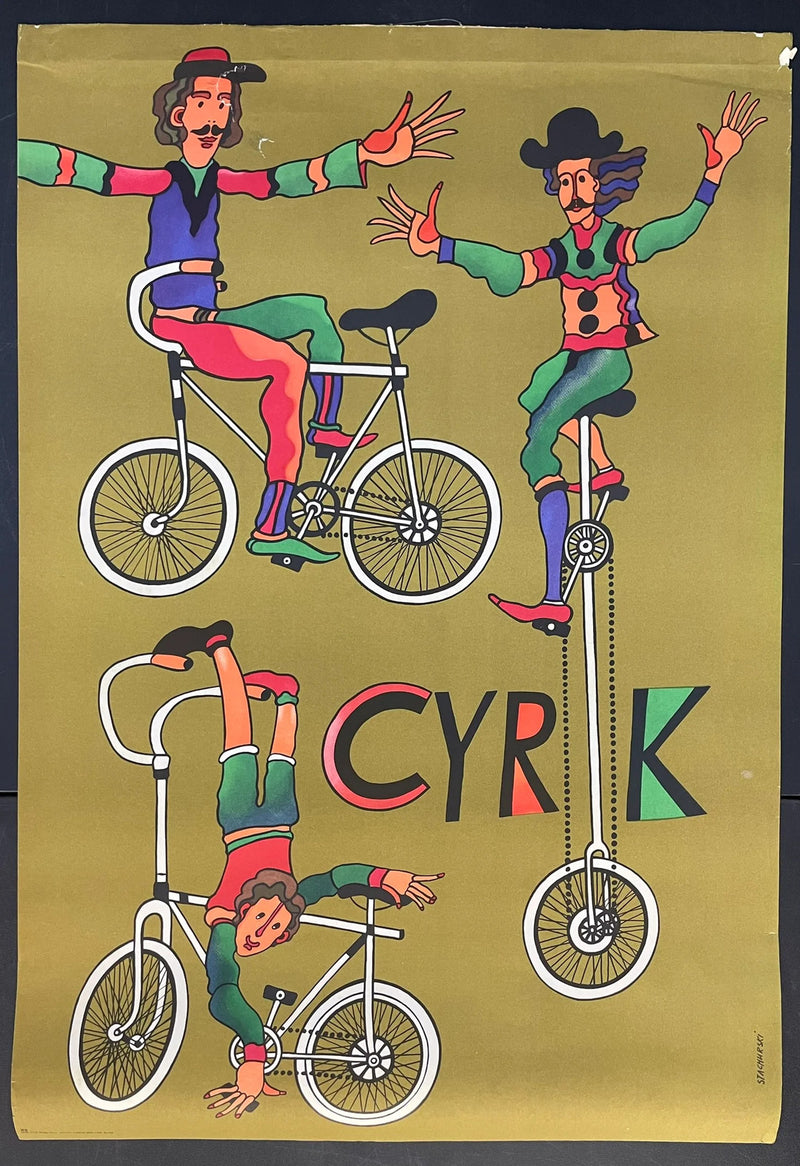 CYRK (1975) Original Polish Circus Poster 26x38