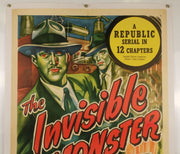 The Invisible Monster (1950) Linenbacked Republic Serial Poster 27x41