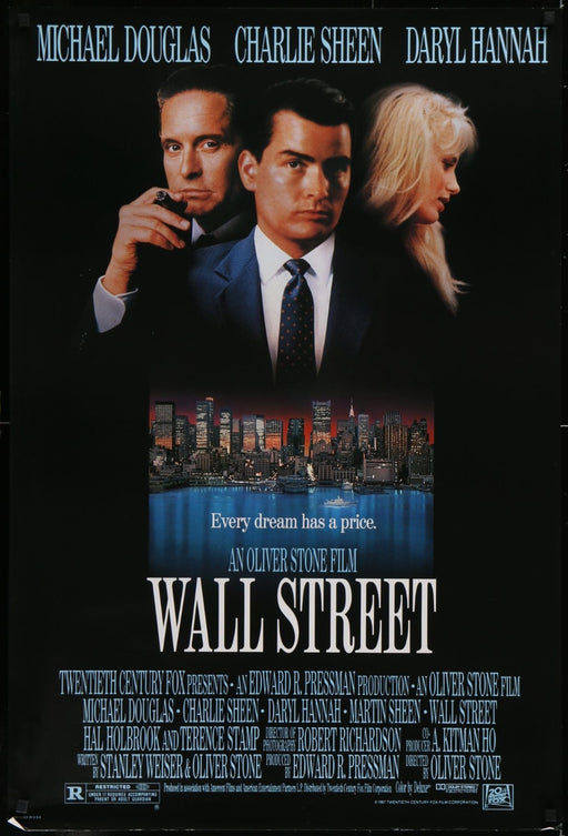 Wall Street (1987) Original Lebanese Movie Poster Rolled 27x40