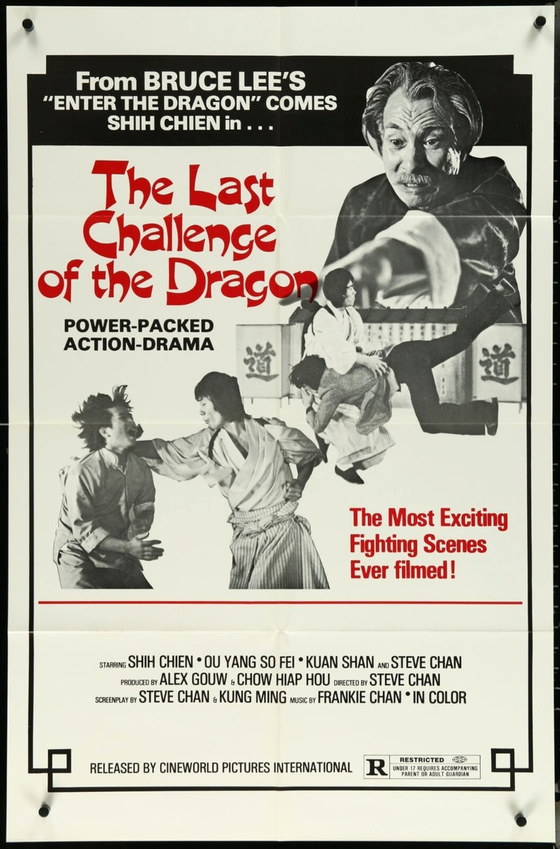 The last Challenge of The Dragon (1976) Original Movie Poster Folded 27x41