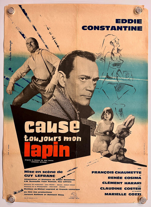 Cause Toujours Mon Lapin (1961) Original French Movie Poster Folded 23x32