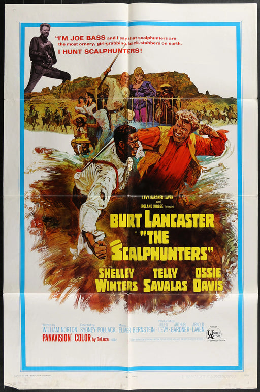 The Scalphunters (1968) Original Movie Poster Folded 27x41