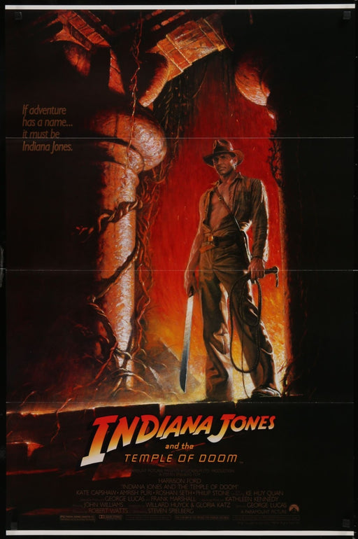 Indiana Jones & the Temple of Doom (1984) Original Folded Movie Poster 27x40