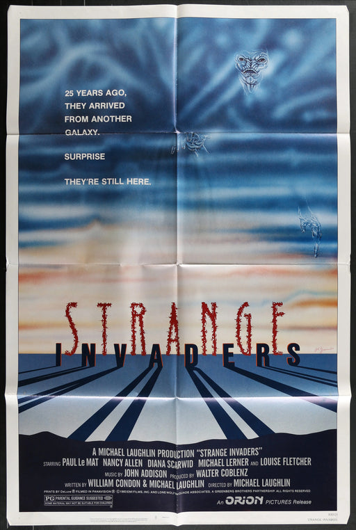Strange Invaders (1983) Original Movie Poster Folded 27x41