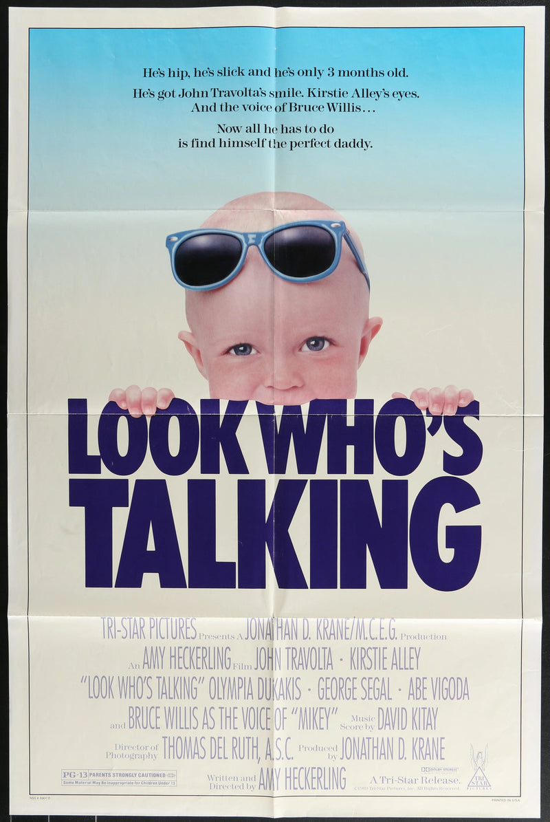 Look Who’s Talking (1989) Original Movie Poster Folded 27x41