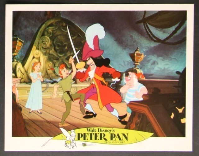 Peter Pan (1953 Re-release) Original Lobby Card Movie Poster 11x14