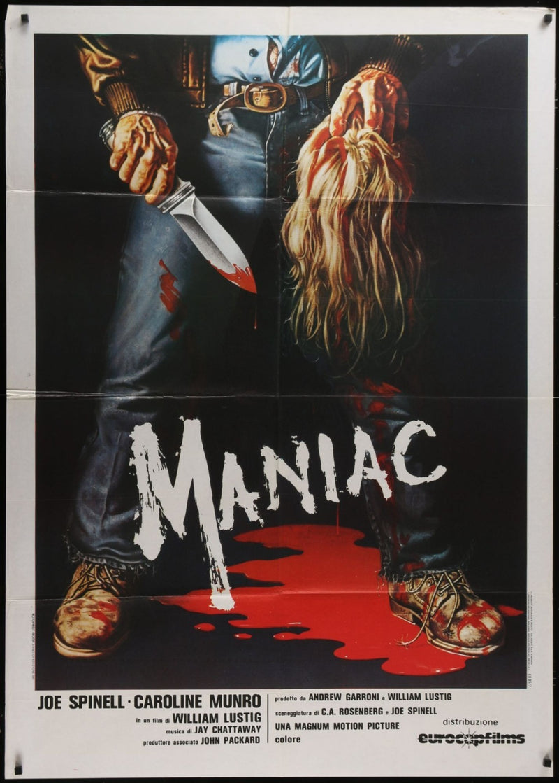 Maniac (1980) Original Folded Italian Movie Poster 55x40