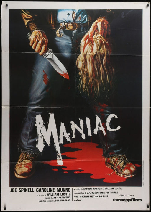 Maniac (1980) Original Folded Italian Movie Poster 55x40