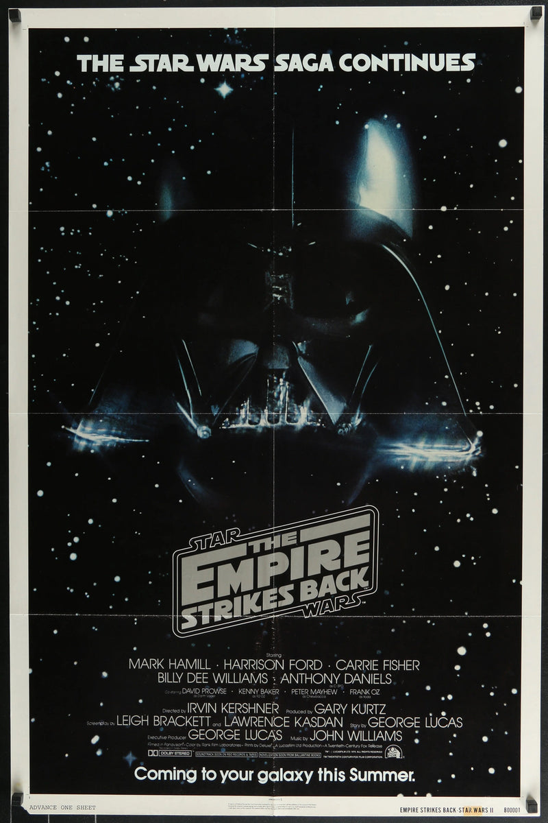 EMPIRE STRIKES BACK (1980) Original Advance One Sheet 27x41 Poster