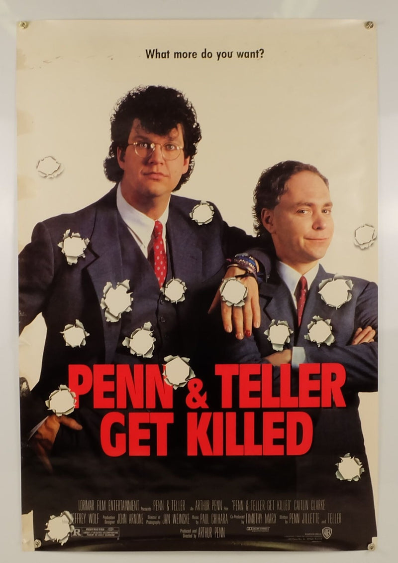 Penn & Teller Get Killed (1989) Original Movie Poster Rolled 27x40