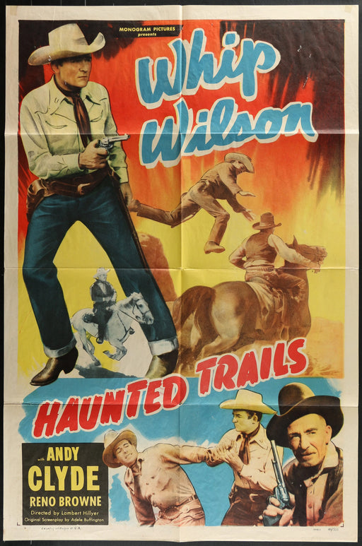Haunted Trails (1949) Original Western Movie Poster Folded 27x41
