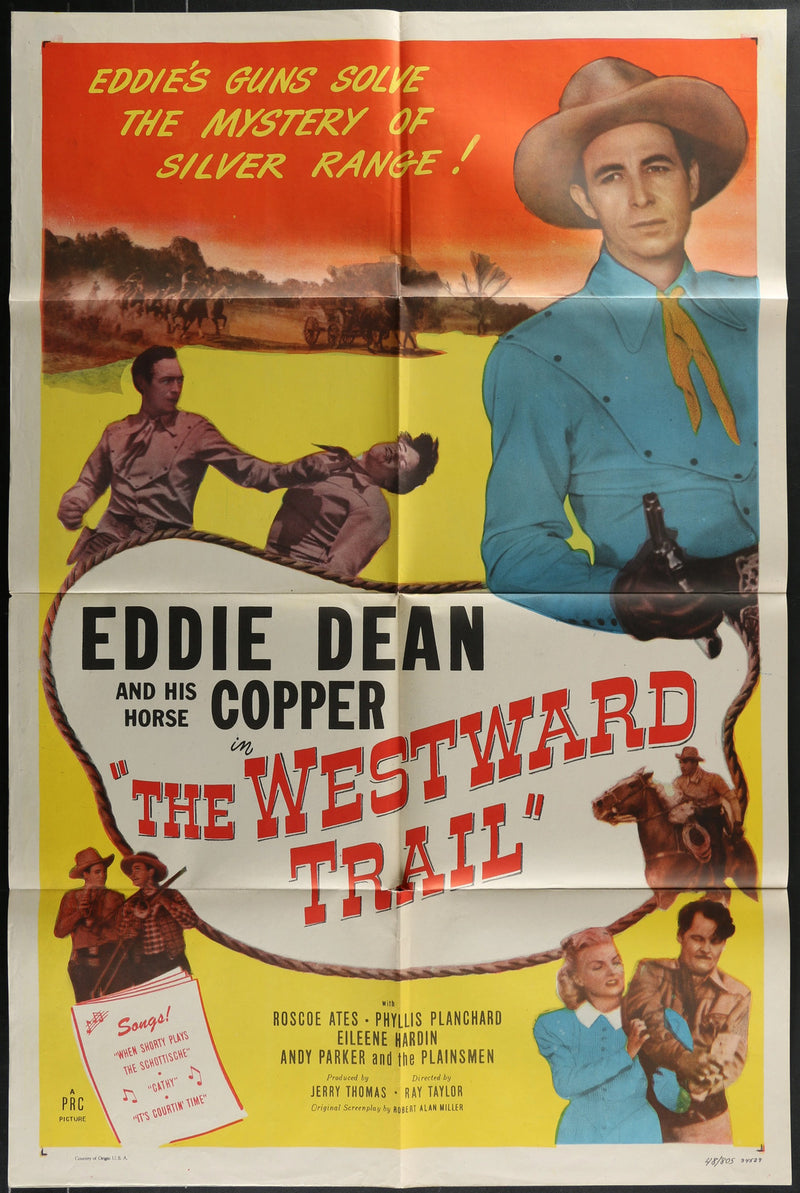 The Westward Trail (1948) Original Western Movie Poster Folded 27x41
