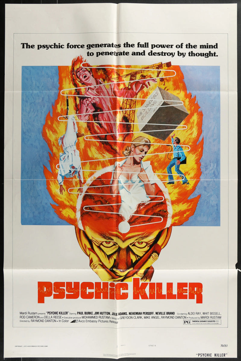 Psychic Killer (1975) Original Movie Poster Folded 27x41