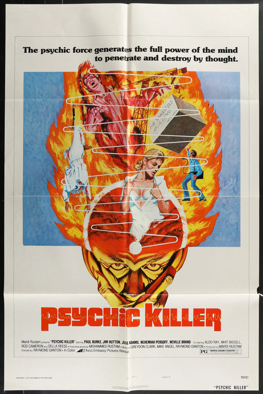 Psychic Killer (1975) Original Movie Poster Folded 27x41