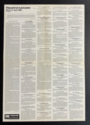 Luchino Visconti et Burt Lancaster (1986) CAC Voltaire Poster Folded 15.75x22.75