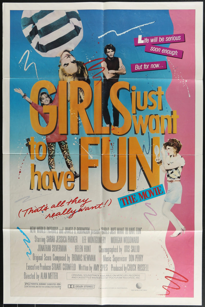 Girls Just Want to Have Fun (1985) Original Movie Poster Folded 27x41