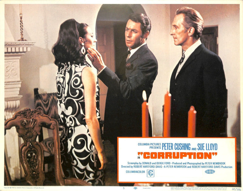 Corruption (1968) Lobby Card Full Set 11X14