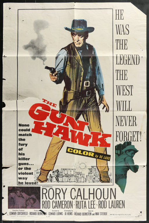The Gun Hawk (1963) Original Western Movie Poster Folded 27x41