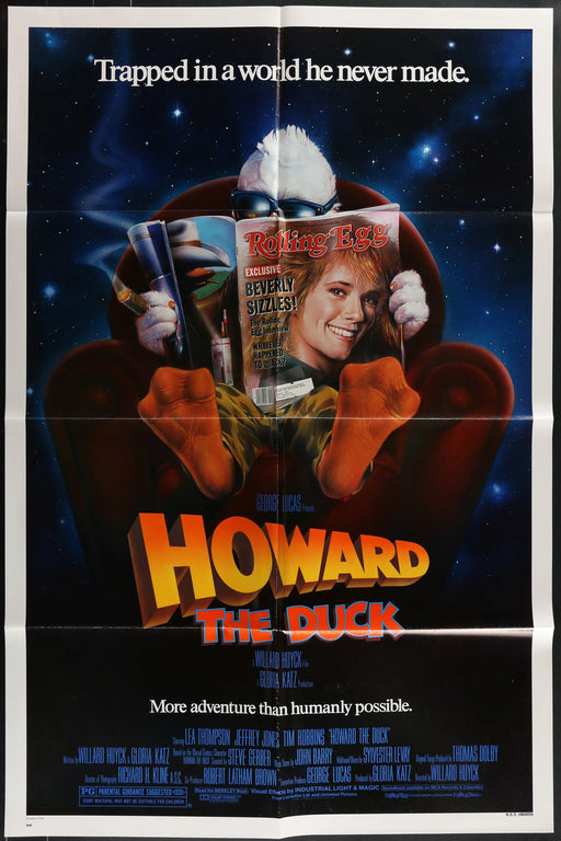 Howard the Duck (1986) Original Movie Poster Folded 27x41