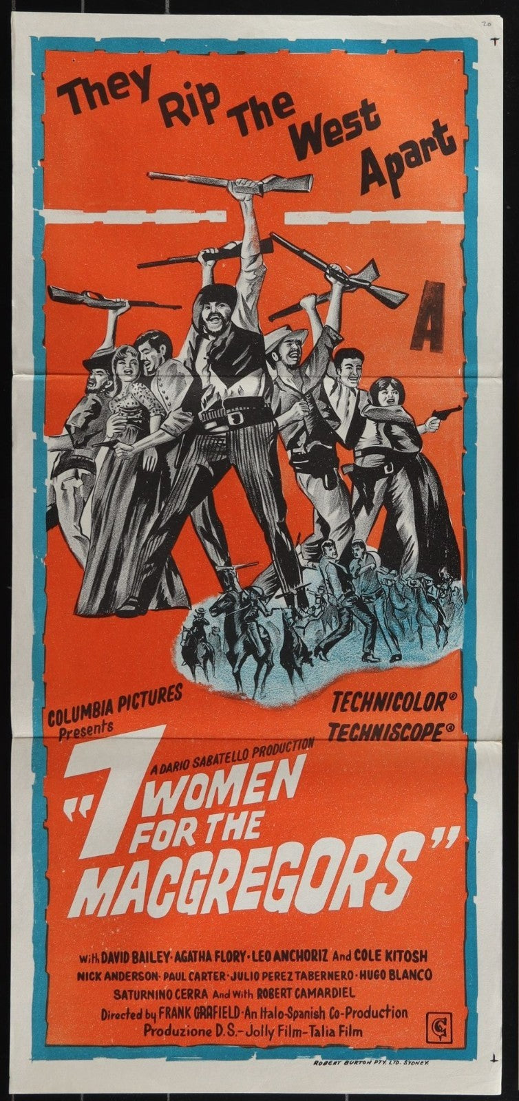 Up the MacGregors (1967) Original Australian Daybill Movie Poster Folded 13x30