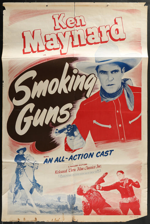Smoking Guns (1934) Original Movie Poster Folded 27x41