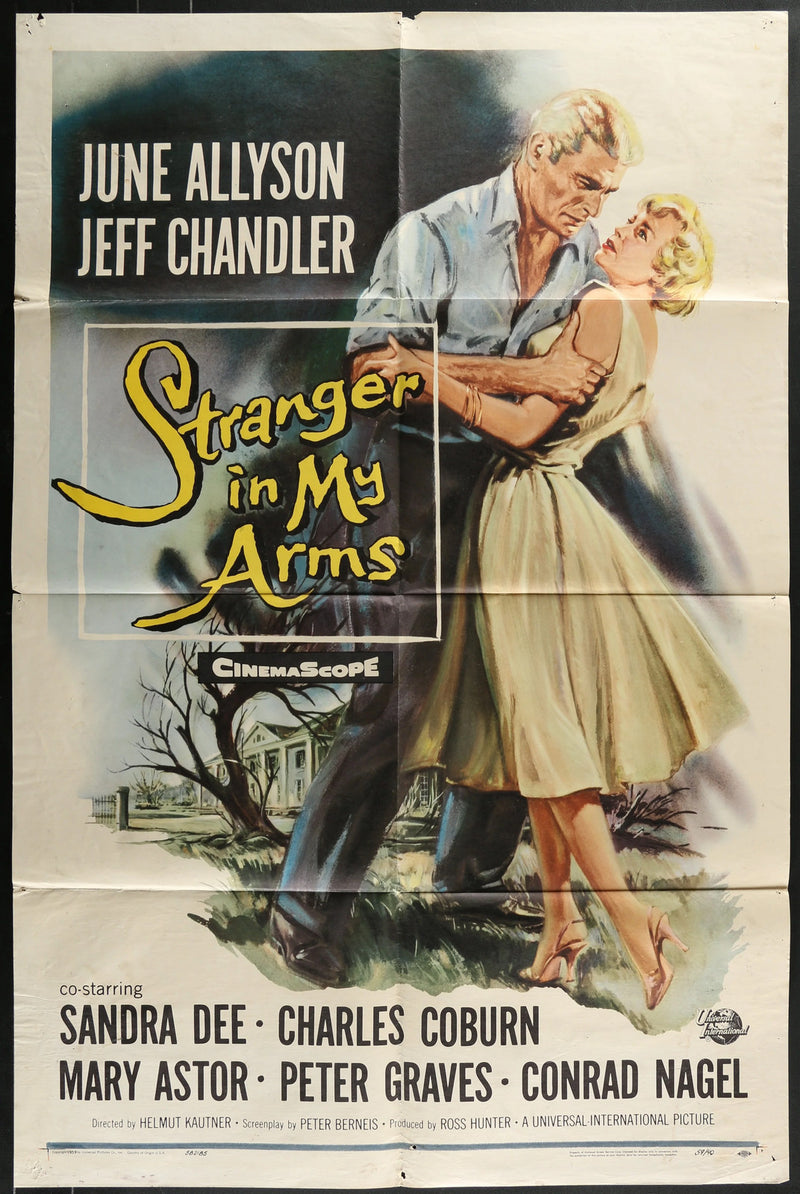 Stranger in My Arms (1959) Original Movie Poster Folded 27x41