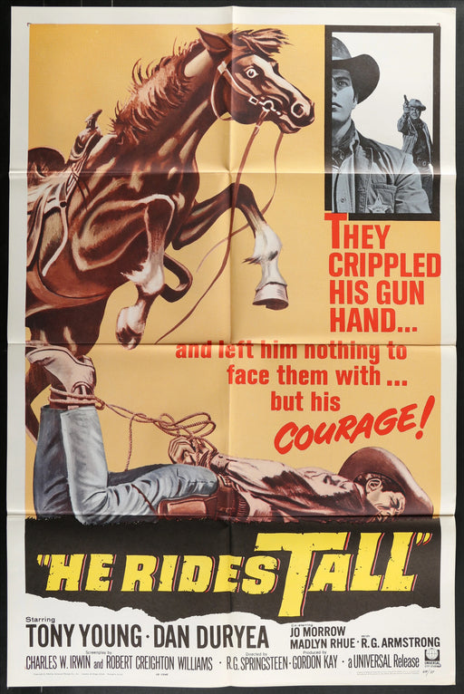 He Rides Tall (1964) Original Movie Poster Folded 27x41