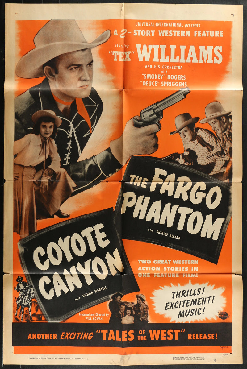 Tales of the West (1950) Original Movie Poster Folded 27x41