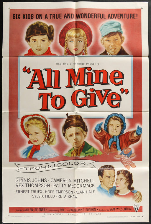 All Mine to Give (1957) Original Movie Poster Folded 27x41