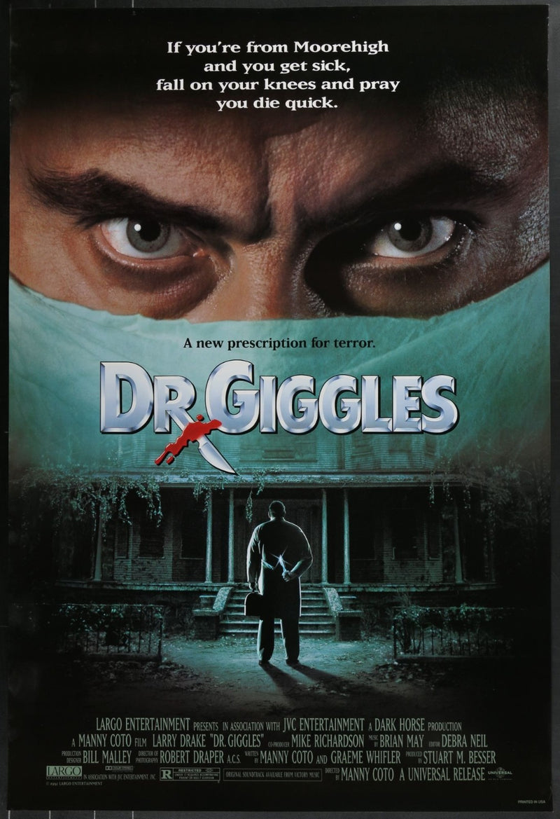 Dr. Giggles (1992) Original Single-sided Movie Poster Rolled 27x40
