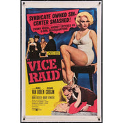 VICE RAID (1960) Original Linenbacked Movie Poster 27x41 Mamie Van Doren